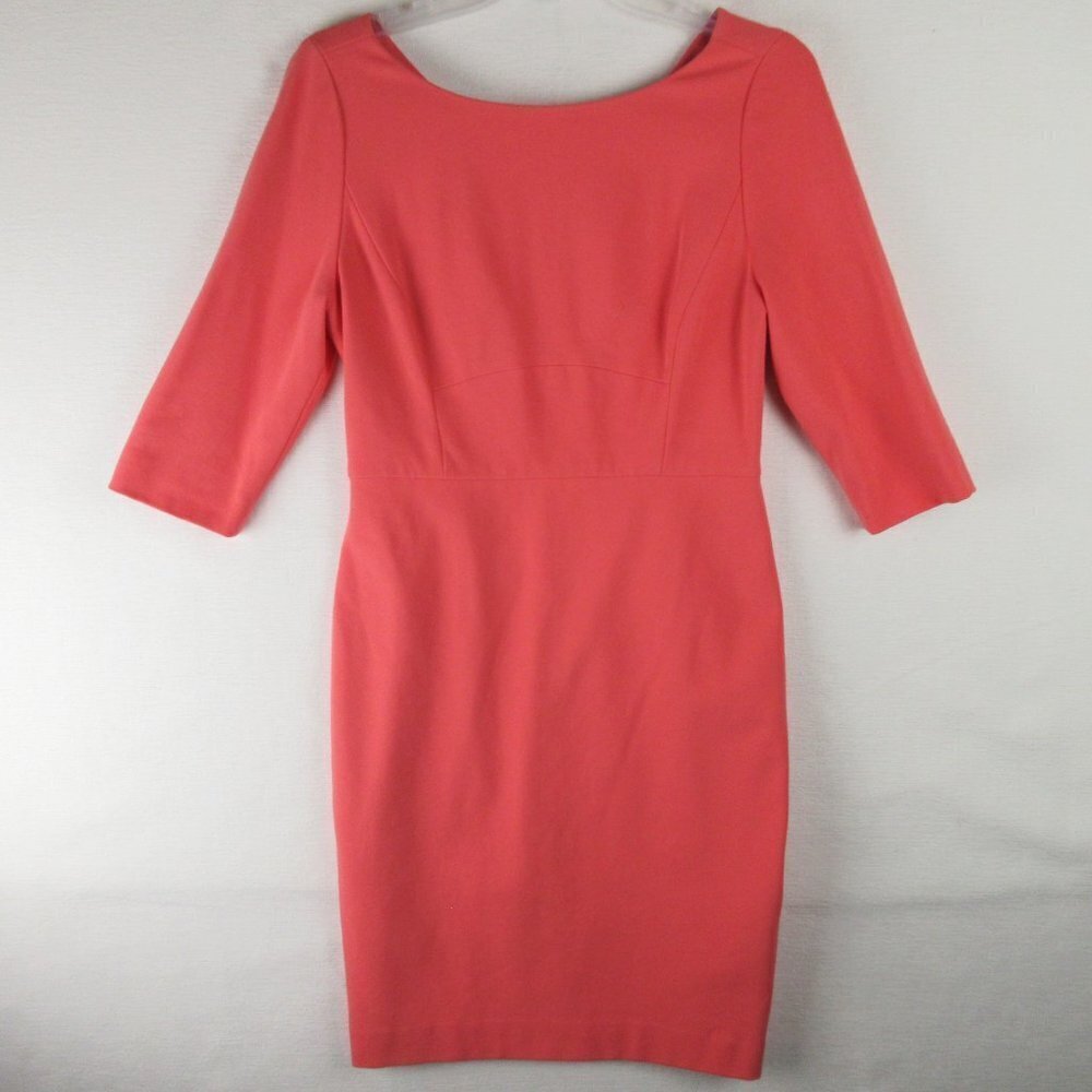 classiques entier Coral Fitted Sheath Dress Size 6P 1/2 Sleeves Ponte Knit
